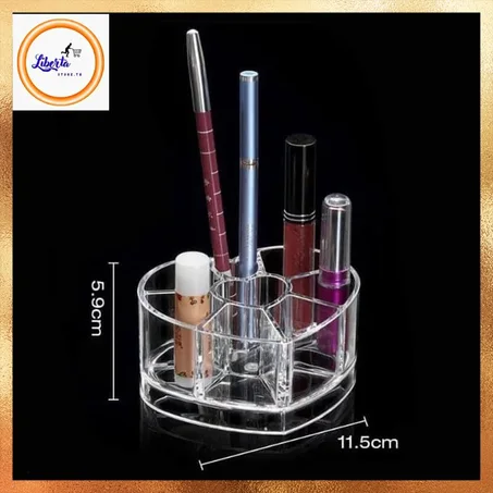 Rangement maquillage en Plexiglas forme Cœur