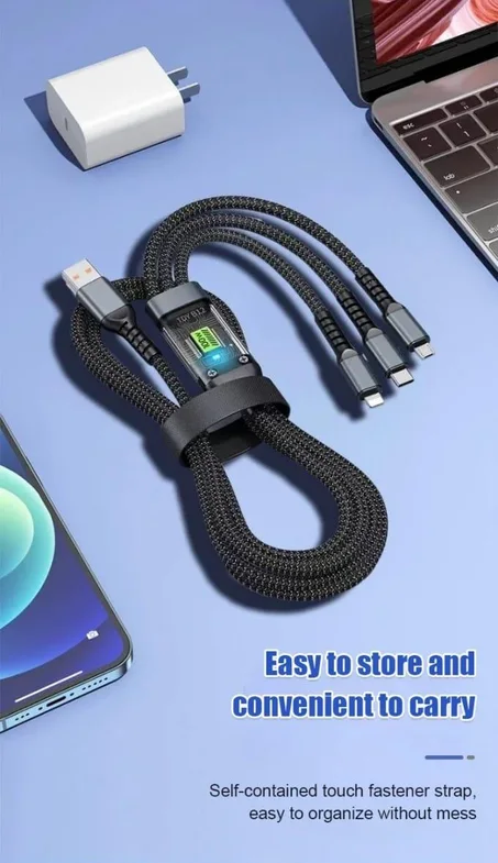Transparent Luminous 3-in-1 Super Fast Charging Cable - Buy One Get One FREE