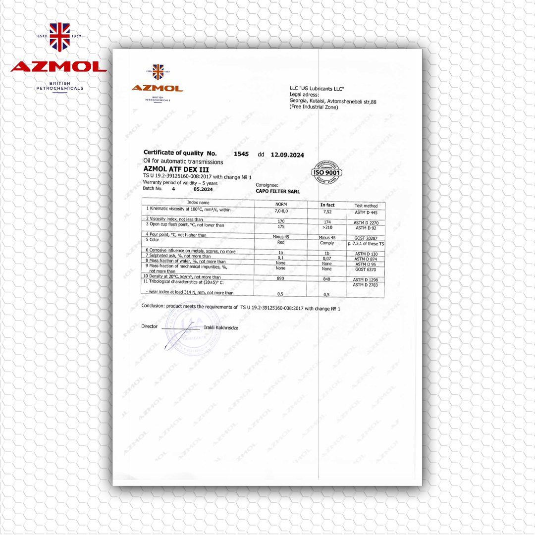 Azmol ATF DEX III  -- 1 Litres