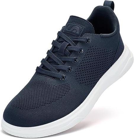 سلو مان حذاء بمقدمة عريضة للرجال - حذاء رياضي كاجوال مريح ومبطن للعمل والمكتب للرجال من قماش اوكسفورد شبكي جيد التهوية وغير قابل للانزلاق، حذاء مشي للرجال باقدام عريضة
