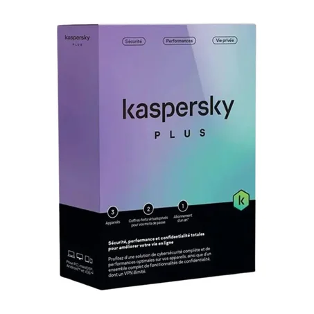 Kaspersky Plus (équivalent à Internet Security) - 3 Postes / 1 an (KL10428BCFS-SLIMMAG)