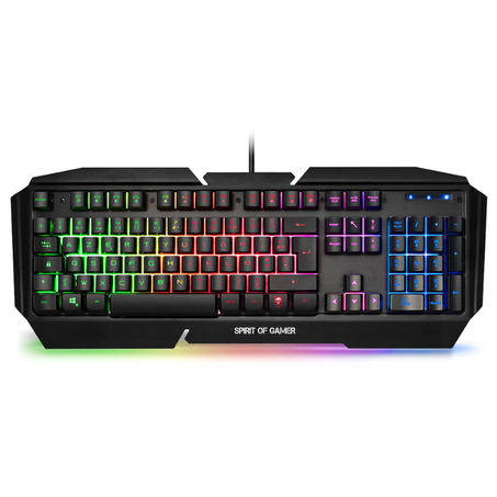 SPIRIT OF GAMER - PRO-K5 RETRO-ECLAIRAGE RGB - CLAVIER SEMI-MECANIQUE