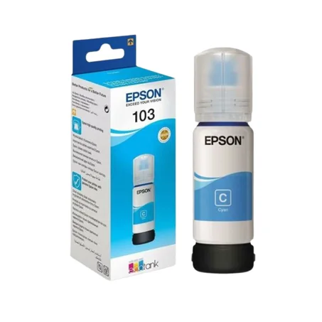 Epson 103 Cyan - Bouteille d'encre Epson EcoTank d'origine (C13T00S24A)