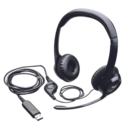 Casque Logitech H390 avec microphone anti-parasite - USB (981-000406)