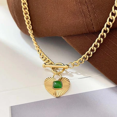 COLLIER COEUR RÉTRO-STYLE OL