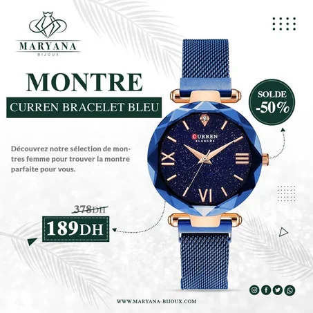 MONTRE ÉLÉGANT MAGNÉTIQUE CURREN