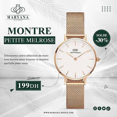 MONTRE PETITE MELROSE POUR FAMME