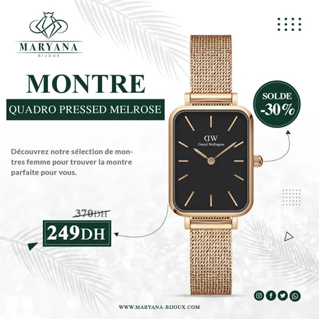 MONTRE QUADRO PRESSED MELROSE