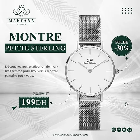 MONTRE  PETITE STERLING POUR FAMME