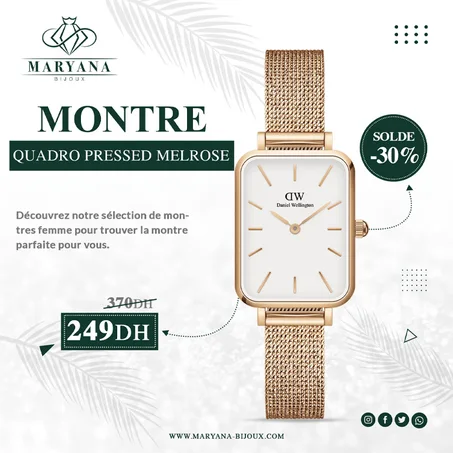 MONTRE QUADRO PRESSED MELROSE