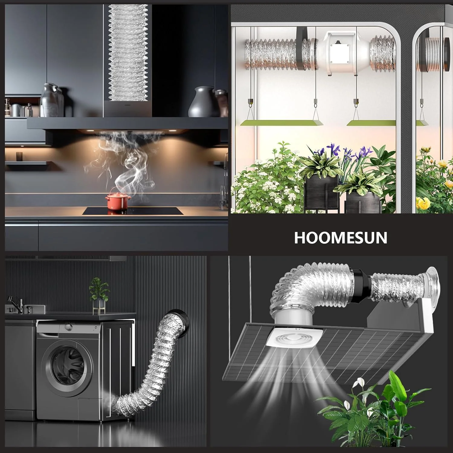 شفاط سحري Inline Fan Electric + انبوبة المونيوم لتركيب الشفاط ضمان 6 أشهر