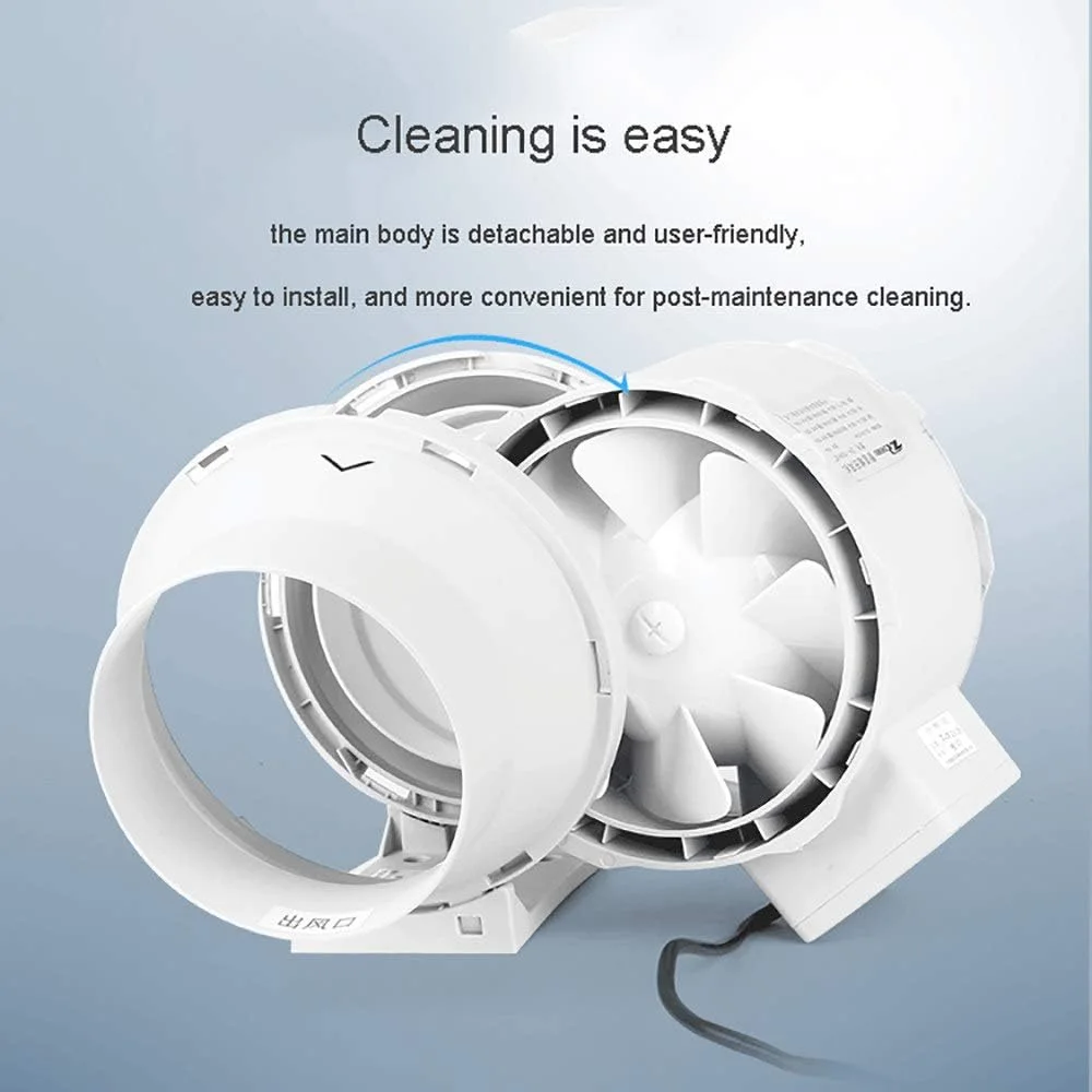 شفاط سحري Inline Fan Electric + انبوبة المونيوم لتركيب الشفاط ضمان 6 أشهر