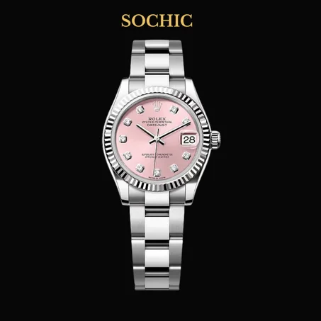 Rolex Datejust 31 Steel Pink/Diamonds Dial Oyster 278274 Watch