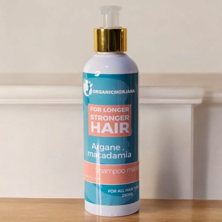 شامبو المكدامياوالبروتين للترطيب