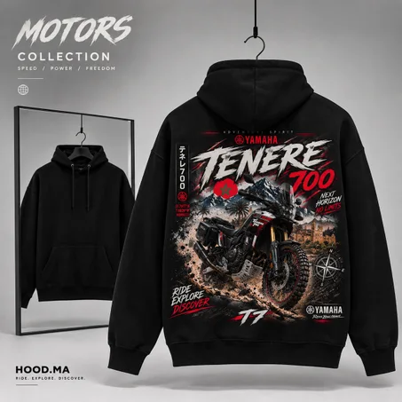 Ténéré 700 Motors Hoodie — Black