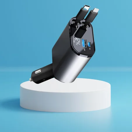 شاحن سيارة قابل للسحب 4 في 1