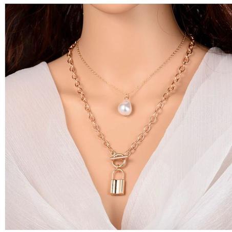 collier à plusieurs couches, pendentif en pierre de cristal, goutte d'eau, brillant, coquillage