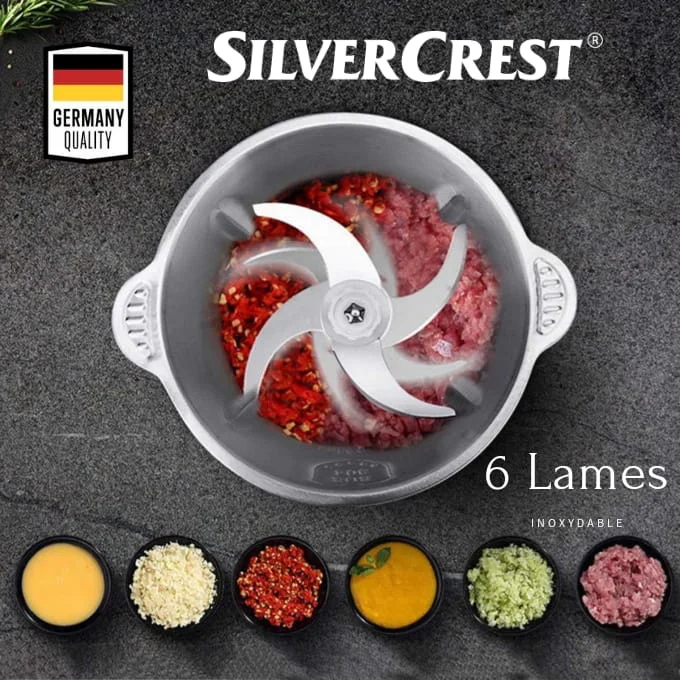Hachoir SILVERCREST 3L 6Lames 1000W