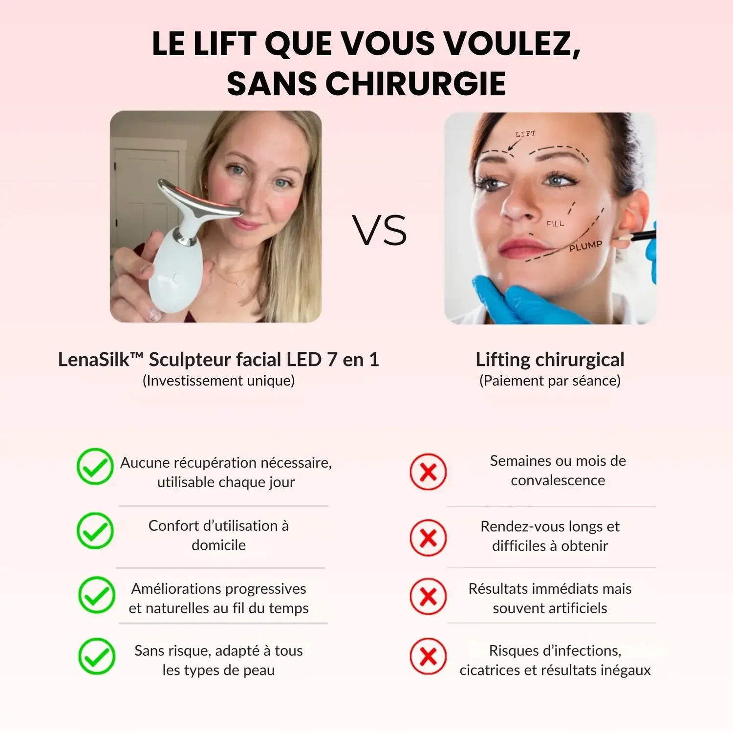 LenaSilk™ Sculpteur facial LED ✨LIVRAISON GRATUITE✨