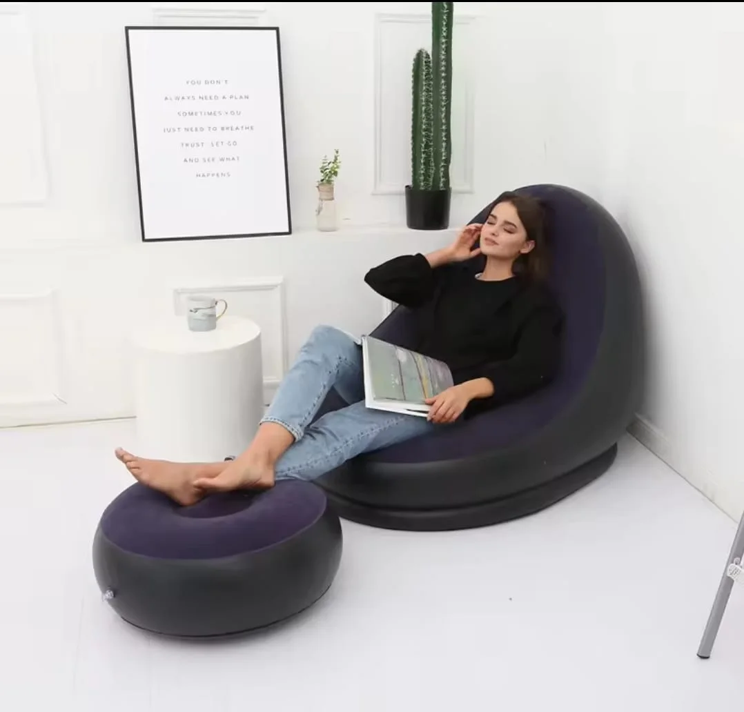 Fauteuil Gonflable avec Pouf et Gonfleur OFFERT ✨LIVRAISON GRATUITE✨