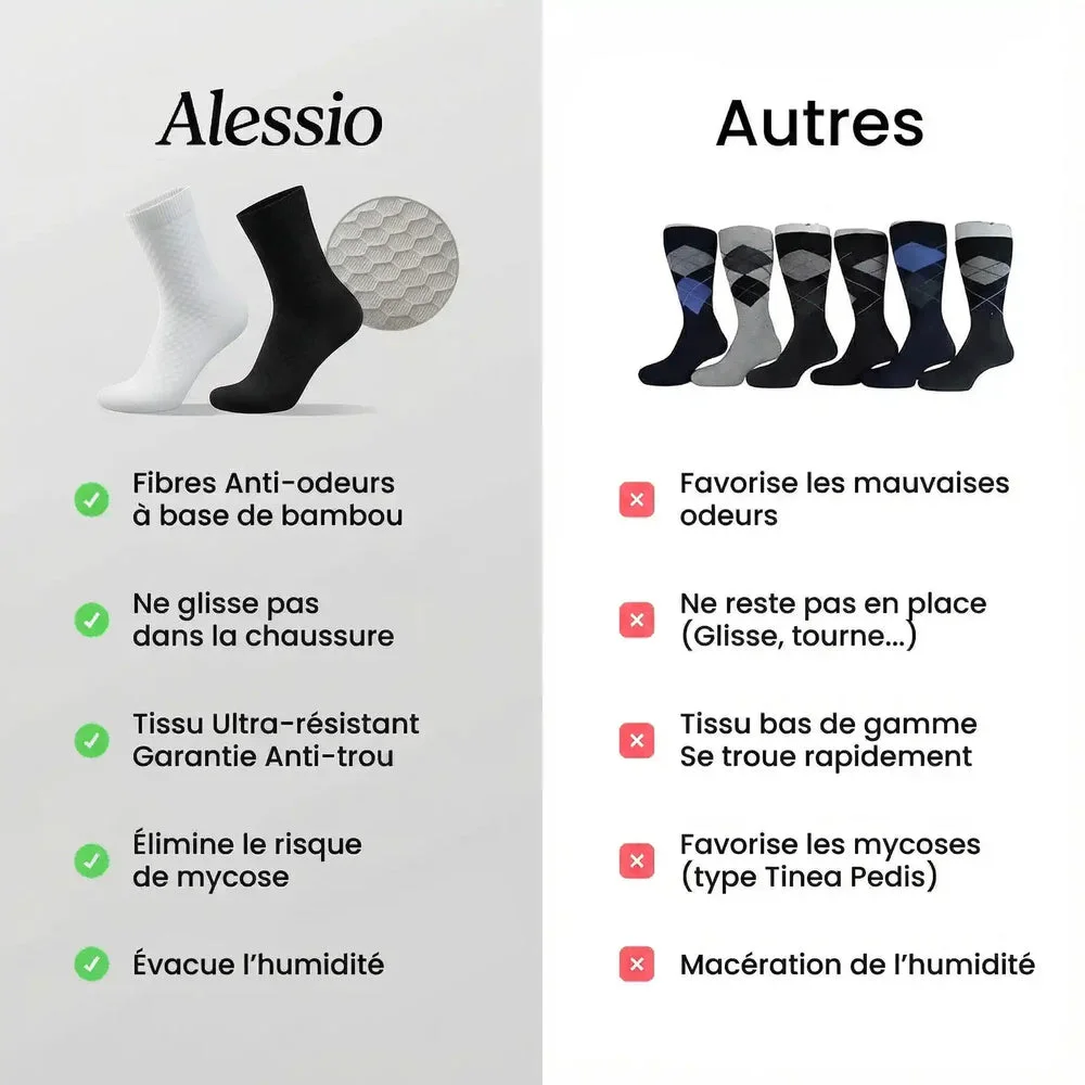 CHAUSSETTES MI-HAUTES ALESSIO EN BAMBOU PREMIUM 2.0 - SANS ODEUR