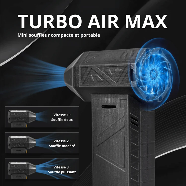 TurboJet Pro™ – Souffleur Puissant et Portable