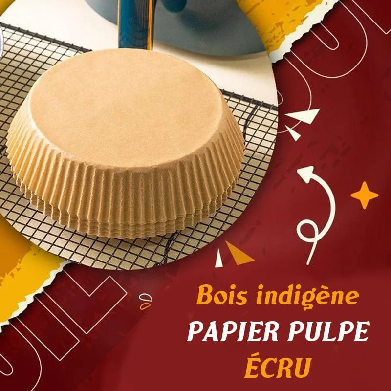 100 Doublure en Papier Jetable pour Friteuse à Air
