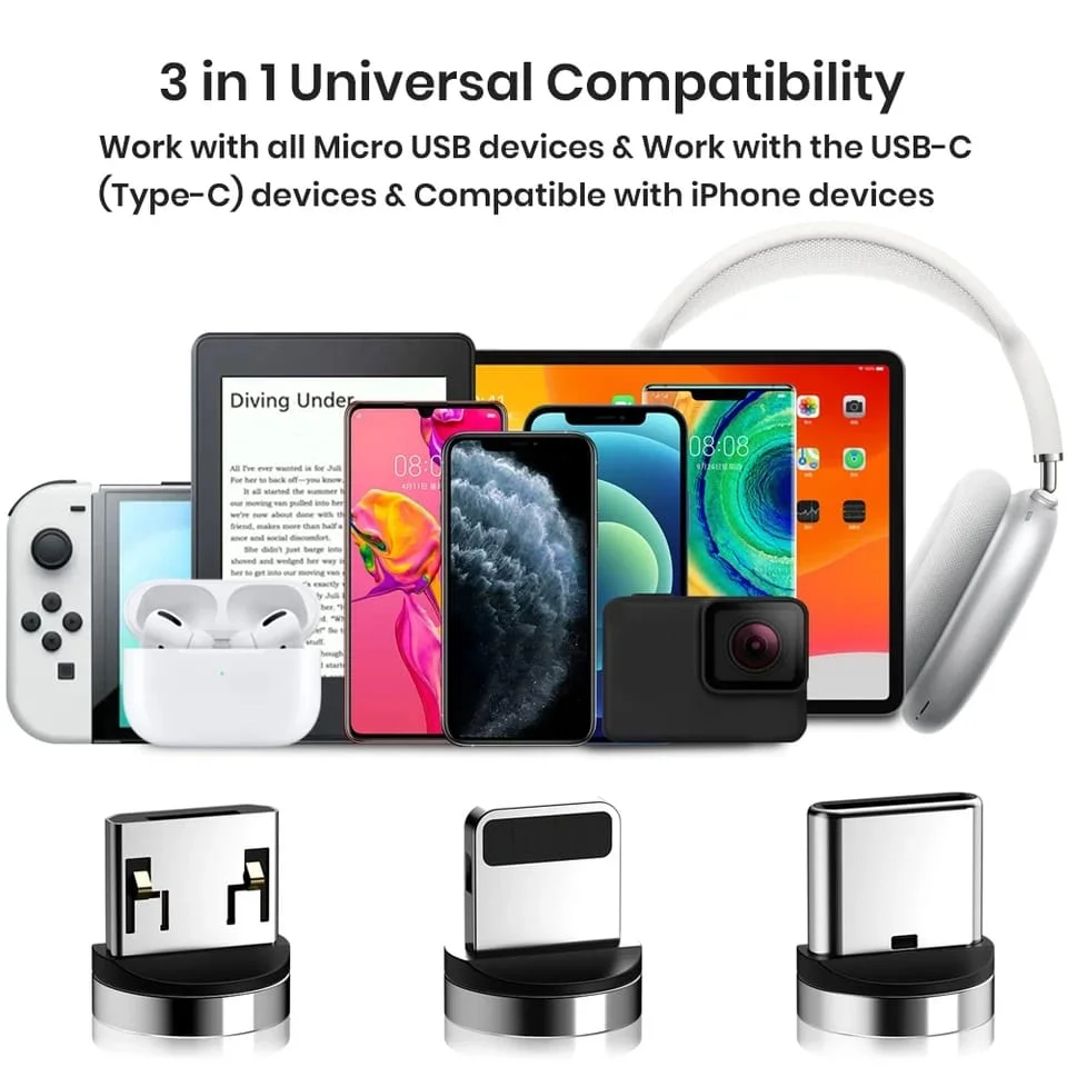 3en1 Fast Charging 100W Type C/MINI USB/IOS ⚡LIVRAISON GRATUITE⚡