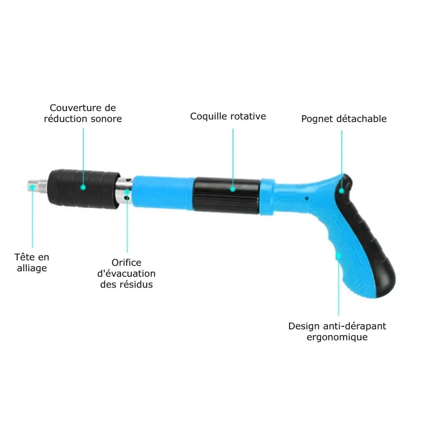 Pistolet cloueur en acier +100 clous