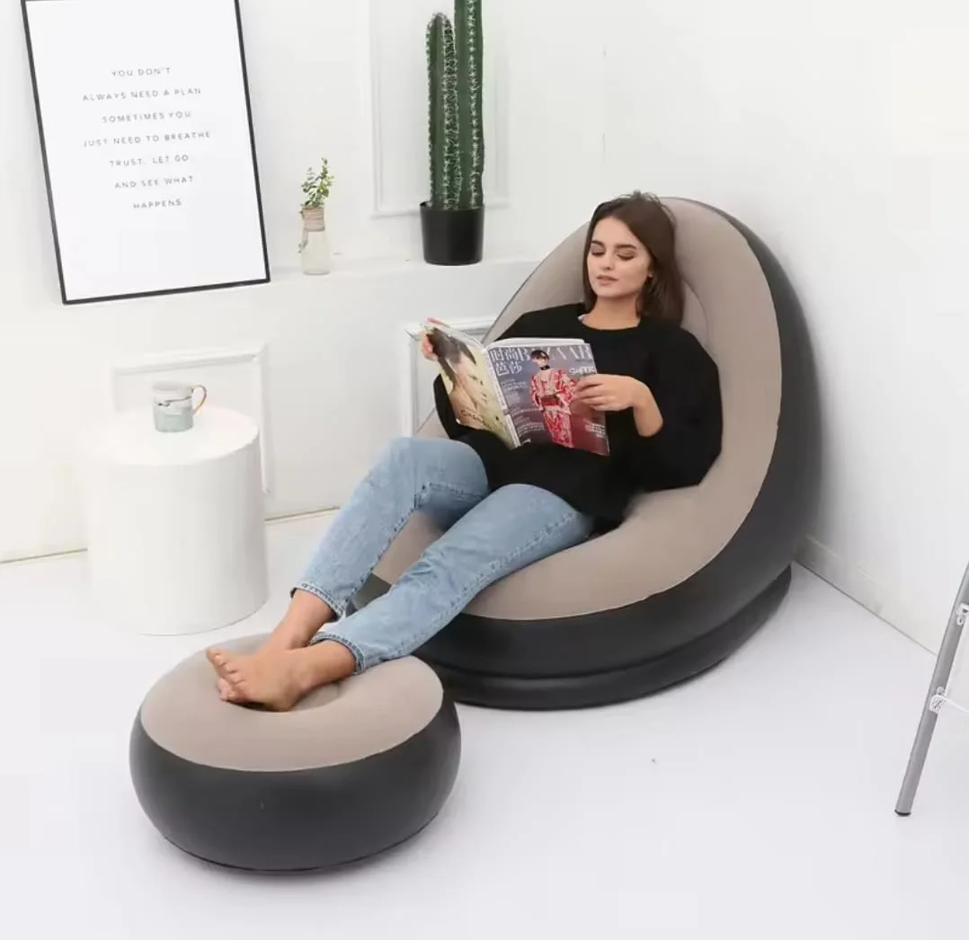 Fauteuil Gonflable avec Pouf et Gonfleur OFFERT ✨LIVRAISON GRATUITE✨