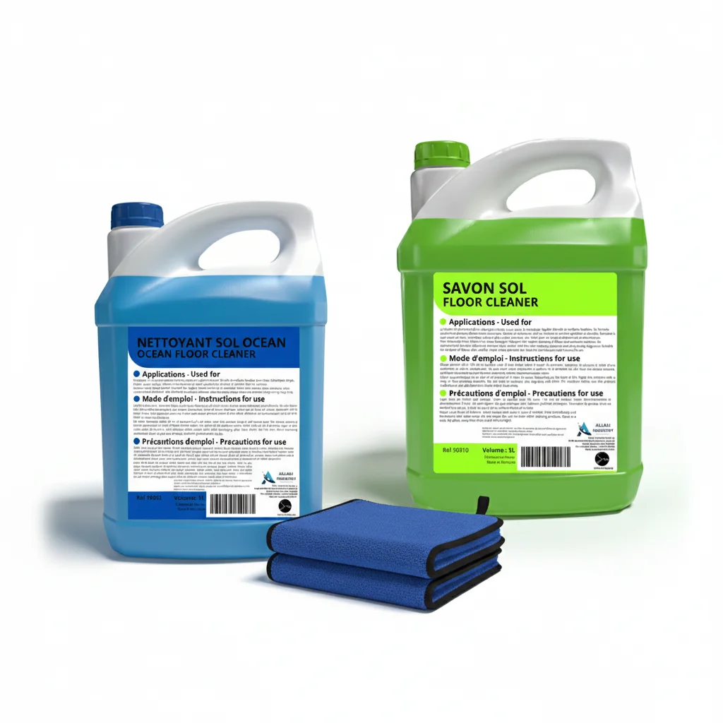 Nettoyant Sol Ocean 5L + Savon Sol 5L + Serpilliere microfibre