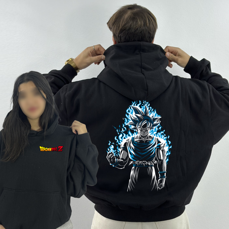 Goku Premium Hoodie Oversized (Print Avant et Arriere )