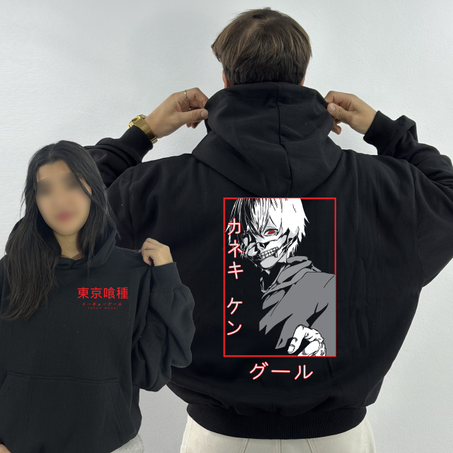 KANEKI Premium Hoodie Oversized (Print Avant et Arriere )