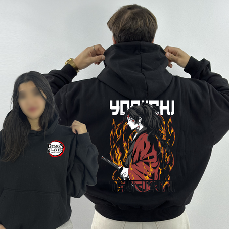 Yoriichi Premium Hoodie Oversized (Print Avant et Arriere )