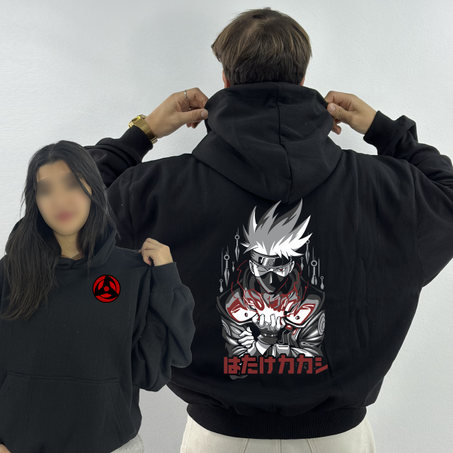 Kakashi Premium Hoodie Oversized (Print Avant et Arriere )