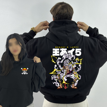 Luffy Gear 5 Premium Hoodie Oversized (Print Avant et Arriere )