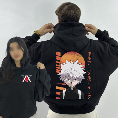 KILLUA Premium Hoodie Oversized (Print Avant et Arriere )