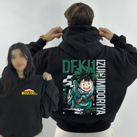 Izuku Premium Hoodie Oversized (Print Avant et Arriere )