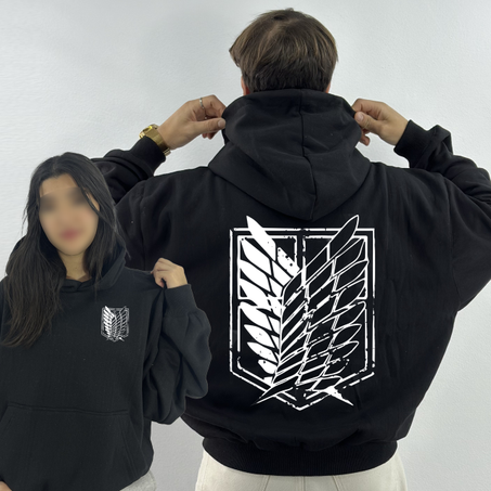 Wings Of Freedom Premium Hoodie Oversized (Print Avant et Arriere )