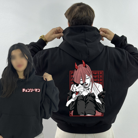 POWER Premium Hoodie Oversized (Print Avant et Arriere )