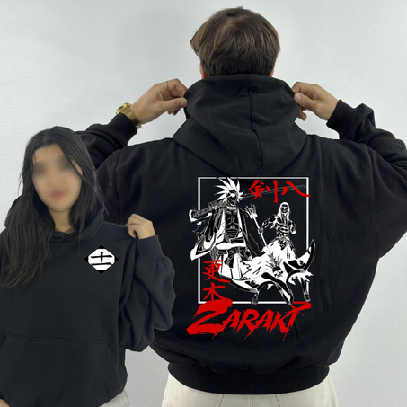 Zaraki Kenpachi  Premium Hoodie Oversized (Print Avant et Arriere )