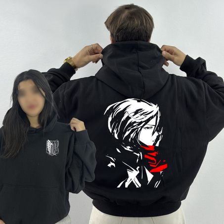 Mikasa 2 Premium Hoodie Oversized (Print Avant et Arriere )