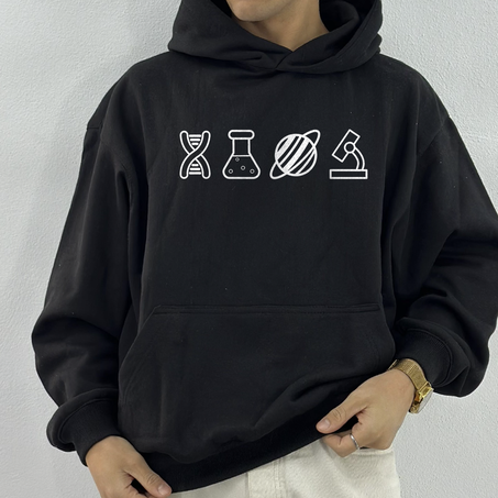 Science Symbols Premium Hoodie Oversized