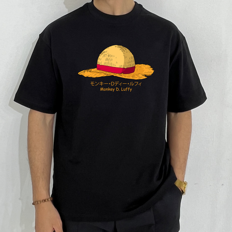 LUFFY HAT Oversized Premium T-shirt