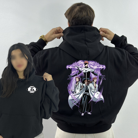 Aizen Sosuke Premium Hoodie Oversized (Print Avant et Arriere )