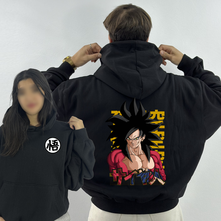 Goku SSJ Premium Hoodie Oversized (Print Avant et Arriere )