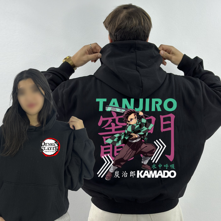 Tanjiro Premium Hoodie Oversized (Print Avant et Arriere )