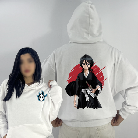 Rukia Premium Hoodie Oversized (Print Avant et Arriere