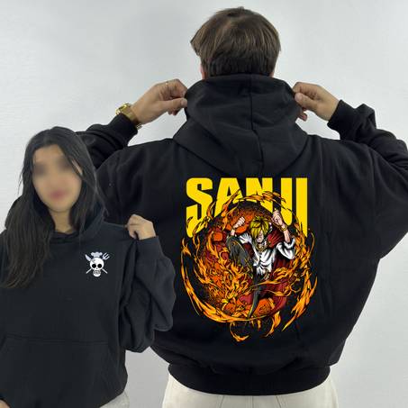 Sanji Premium Hoodie Oversized (Print Avant et Arriere )