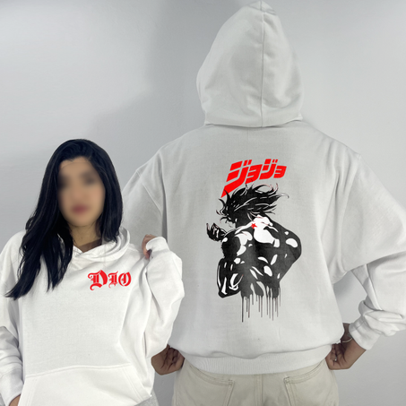 dio brando Premium Hoodie Oversized (Print Avant et Arriere )